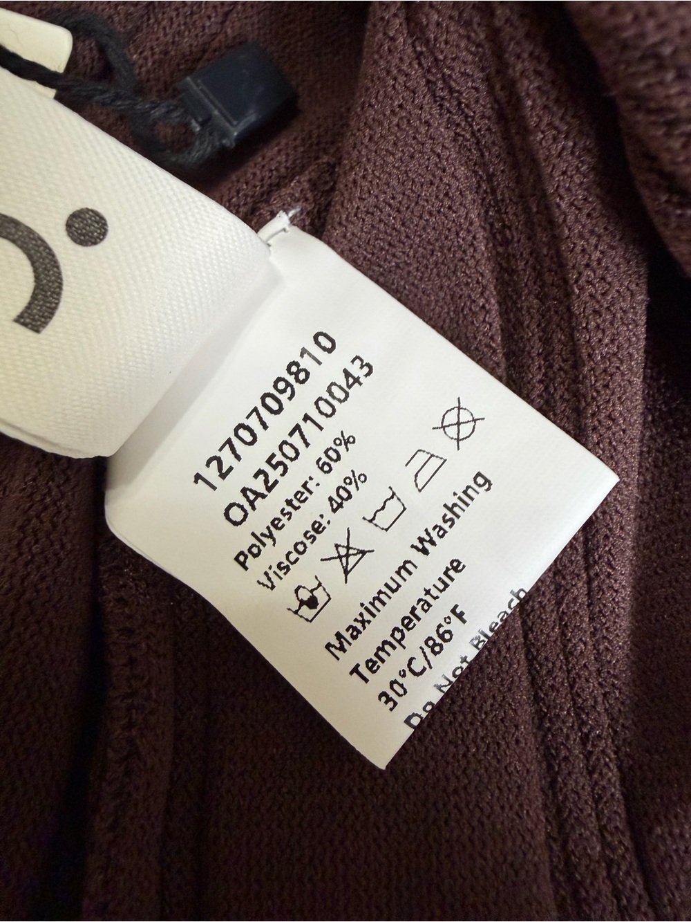 Commense Espresso Brown Mock Neck Flared Sweater Mini Dress Small NWT - Picture 8 of 9
